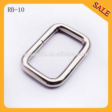 RB10 Wholesale metal wire iron square ring strap buckle for bags